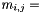 $ m_{i,j} = $